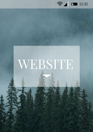 Digital composite of Website phone interfaceの写真素材