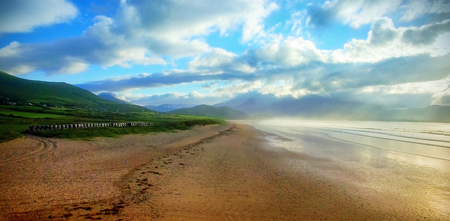 Tranquil scene of beach against skyの写真素材
