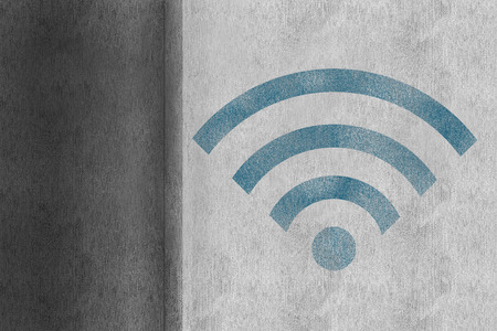 Wifi symbol against full frame shot of steps and staircases