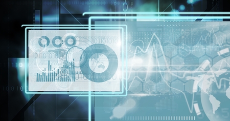 Digital composite of technology interface panels