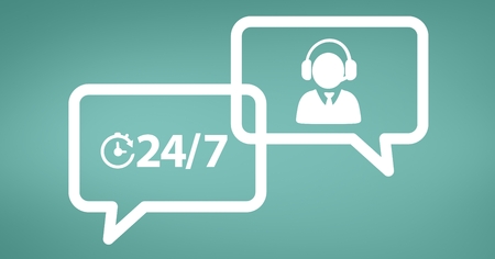 Digital composite of Customer care backgroundの写真素材