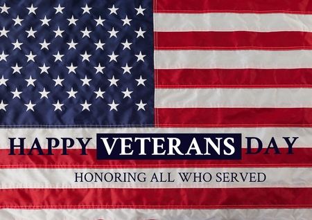 Digital composite of veterans day flagの写真素材