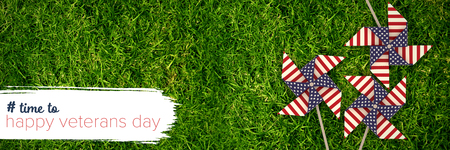 veterans day in america hashtag against full frame shot of grassy fieldの写真素材