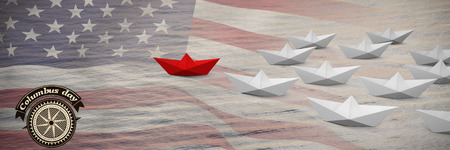 american event colombus day  against full frame shot of seaの写真素材