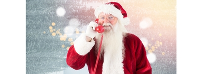 Digital composite of Santa with sparkling lights bokeh background_Santa with sparkling lights bokeh background_0054の写真素材