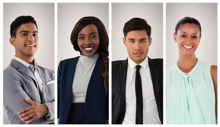 People collage portraitの写真素材