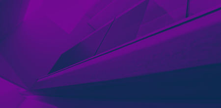 Modern home with large windows low angle viewの写真素材