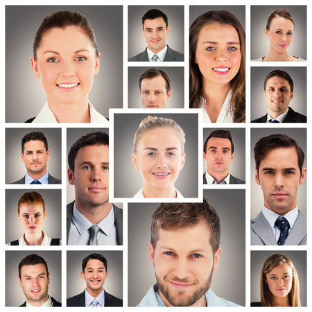 People collage portrait 4x4の写真素材