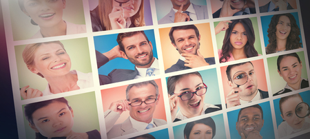 People collage portrait 5x5の写真素材