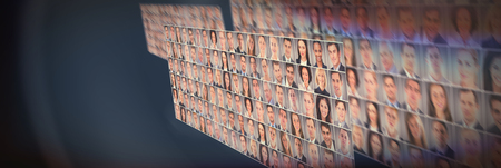 People collage portrait very wide