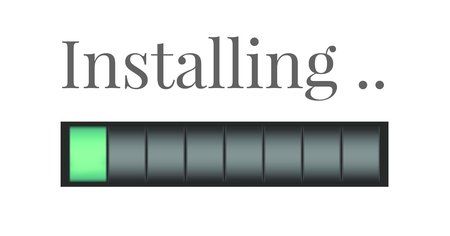 Digital composite of Installing progress status power bar