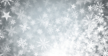 Digital composite of Snowflake Christmas patternの写真素材