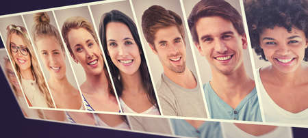 People collage portrait 7 wideの写真素材