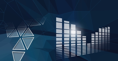 Digital composite of Statistic chart interfaceの写真素材
