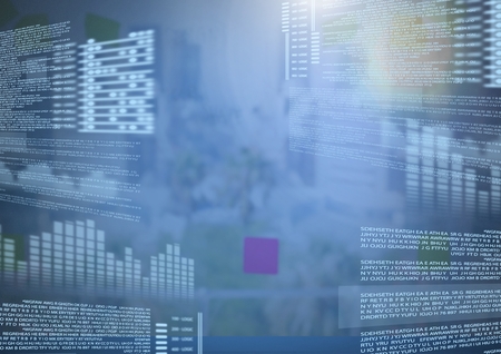 Digital composite of screen text interface