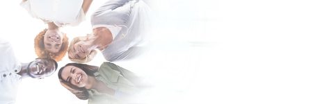 Digital composite of Teamwork transition with business peopleの写真素材