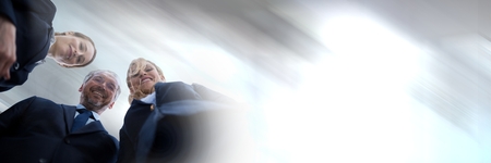 Digital composite of Teamwork transition with business peopleの写真素材