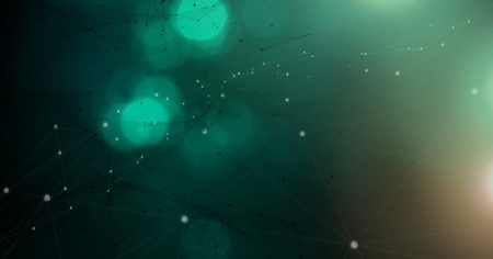 Digital composite of Green light sparklesの写真素材