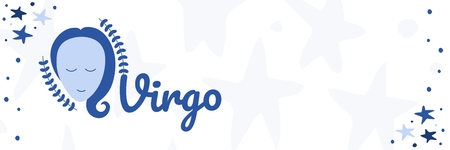 Digital composite of Virgo zodiac astrology illustrationの写真素材