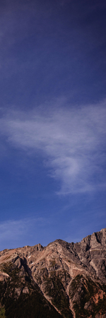 Beautiful mountain ranges on a sunny dayの写真素材