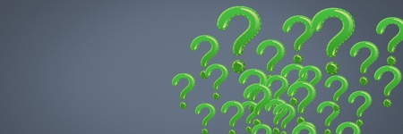 Digital composite of grey question marksの写真素材