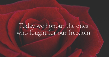 Digital composite of memorial day message with rose backgroundの写真素材