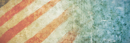 Usa national flag against new yorkの写真素材
