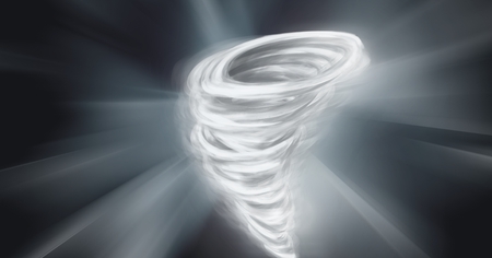 Digital composite of Tornado twister painted and dark backgroundの写真素材