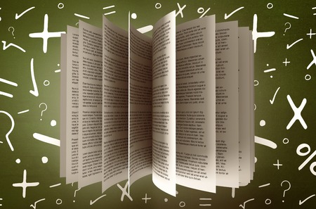 Open book against green