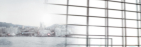 Digital composite of Large windows and city transition
