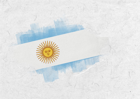 Argentina national flag against parchmentの写真素材
