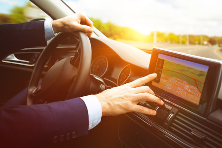 Close-up of navigation system