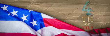 US flag against cardboardの写真素材