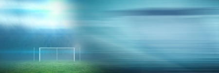 Digital composite of Football goal with transition