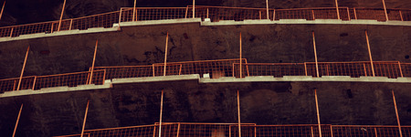 Digitally altered view of modern office building