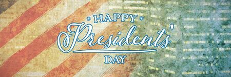Happy presidents day. Vector typography against new yorkの写真素材