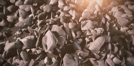 Pile of grey rocksの写真素材