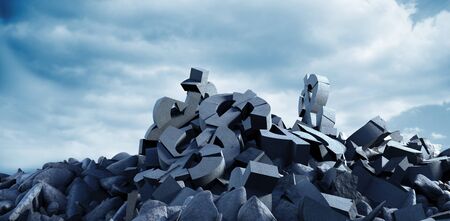 Grey rocks against full frame shot of skyの写真素材