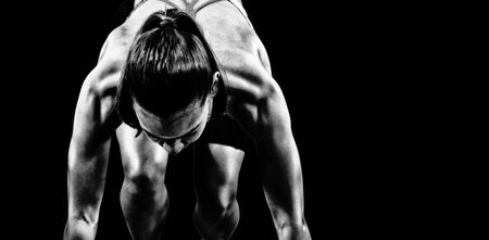 Tough female athleteの写真素材