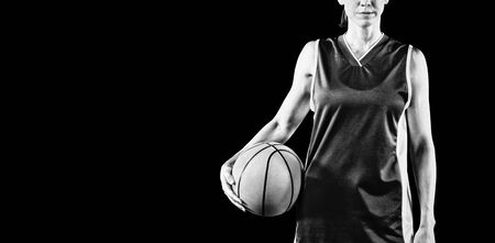 Tough female basketball playerの写真素材