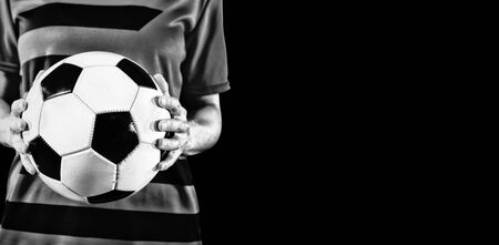 Tough female soccer playerの写真素材