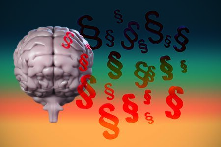 Vector icon of section symbol against orange and turquoise backgroundの写真素材