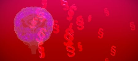 Vector icon of section symbol against plain pink backgroundの写真素材