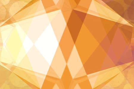 Abstract illustration of orange geometrical polygonal abstract shapes against yellow background. background with abstract texture with abstract shapes conceptの写真素材