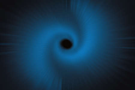 Abstract illustration of blue motion blur effect on black background. background with abstract shapes and textures conceptの写真素材