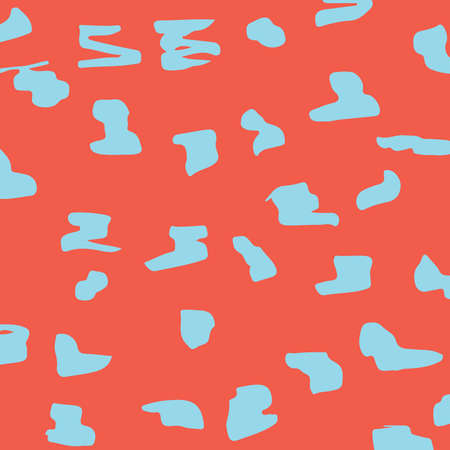 Abstract illustration of blue abstract shapes against orange background. background with abstract texture with abstract shapes conceptの写真素材