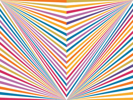 Abstract illustration of multiple striped lines in 3d triangular shape against white background....