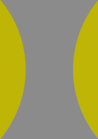 Bright yellow curves on grey background with copy space. colour and shape concept digitally generated image.の写真素材