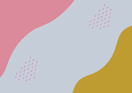 Composition of a yellow pink and white wavy diagonal stripe with pink detail. abstract creative...