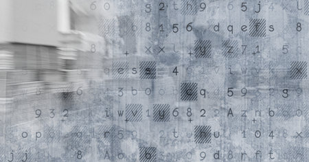 Tracking codes, letters and numbers printed on paper, delivery and tracking concept. digitally...
